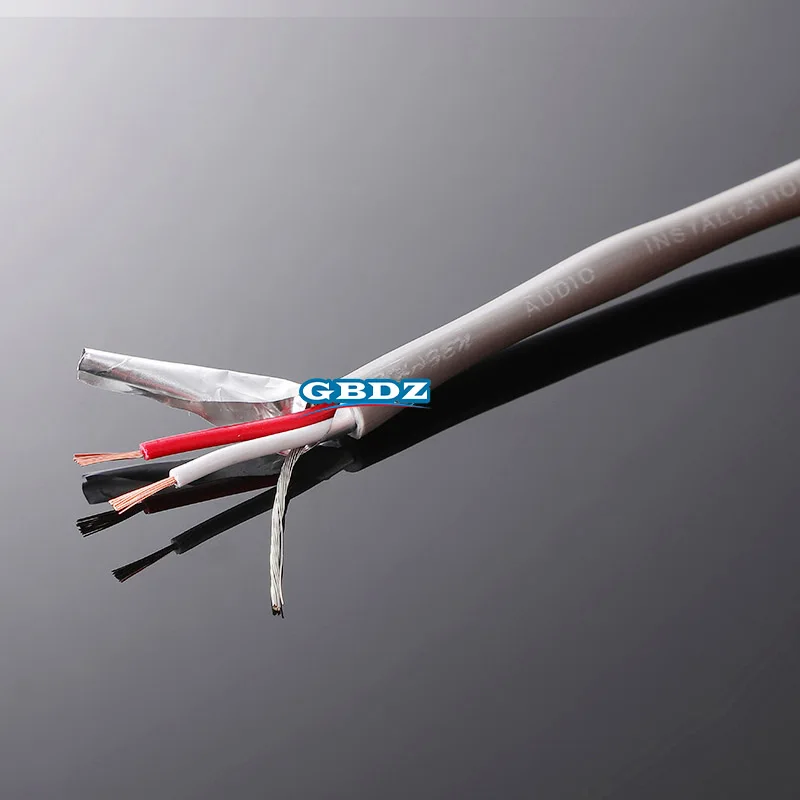 

2x0.5² Anti-Interference Engineering Audio Speaker Installation LineThrough Machine Aluminum Foil Performance Cable line RGVJP