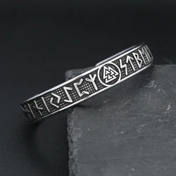 Vintage Stainless Steel Viking Valknut Bracelets For Men Nordic Celtic Runes Cuff Bangles Fashion Amulet Jewelry Gifts Wholesale