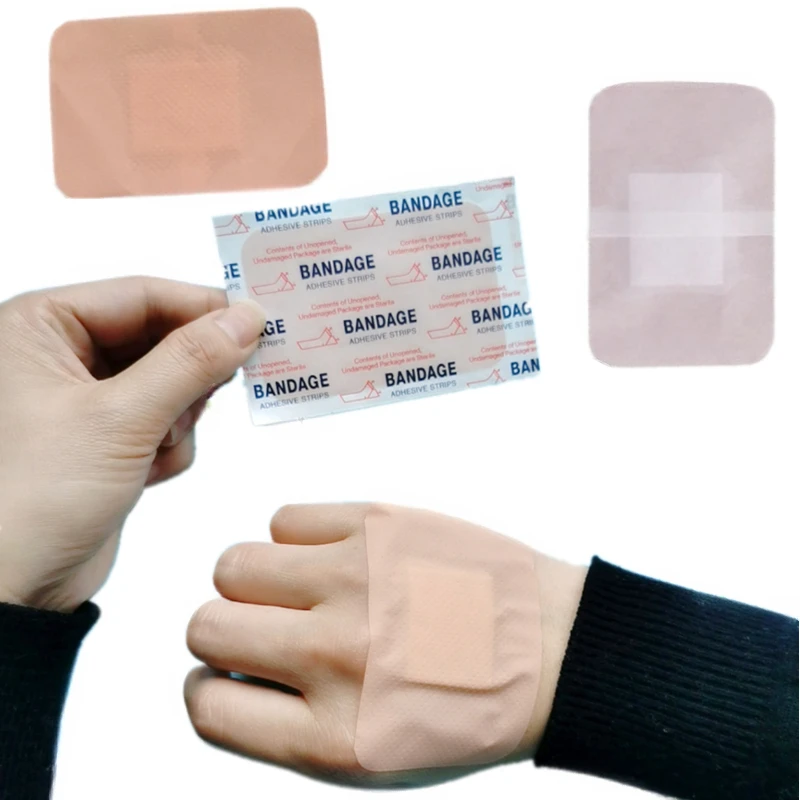 50pcs/set Large Patches Skin Wound Plaster Band Aid Breathable Adhesive Woundplast for First Aid Dressing Tape 7.5*5cm