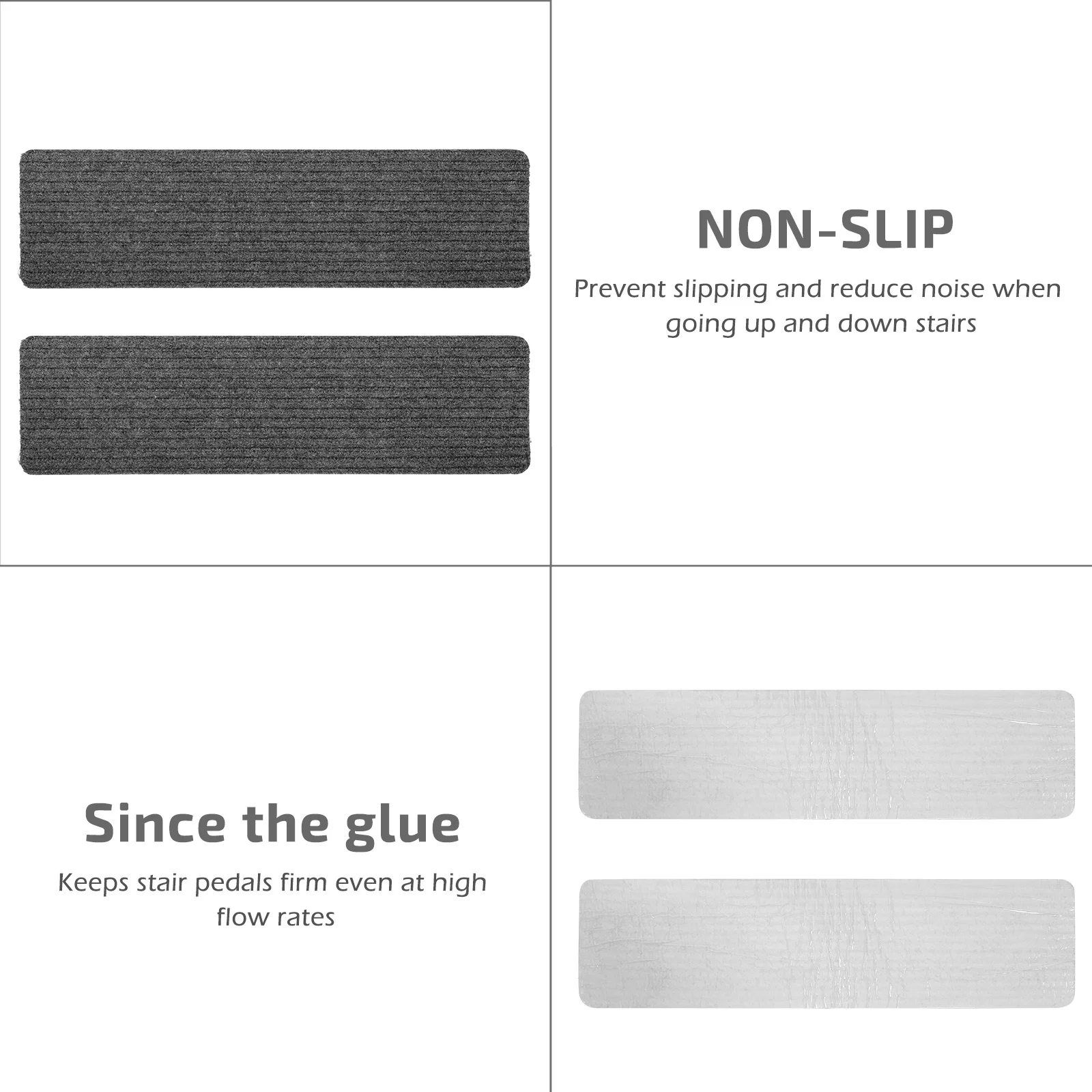 2 قطعة الحصير درج ذاتية اللصق المضادة للانزلاق عدم الانزلاق قابل للغسل معالج السجاد خطوة منصات دائم درج حصيرة المضادة للسجاد #5