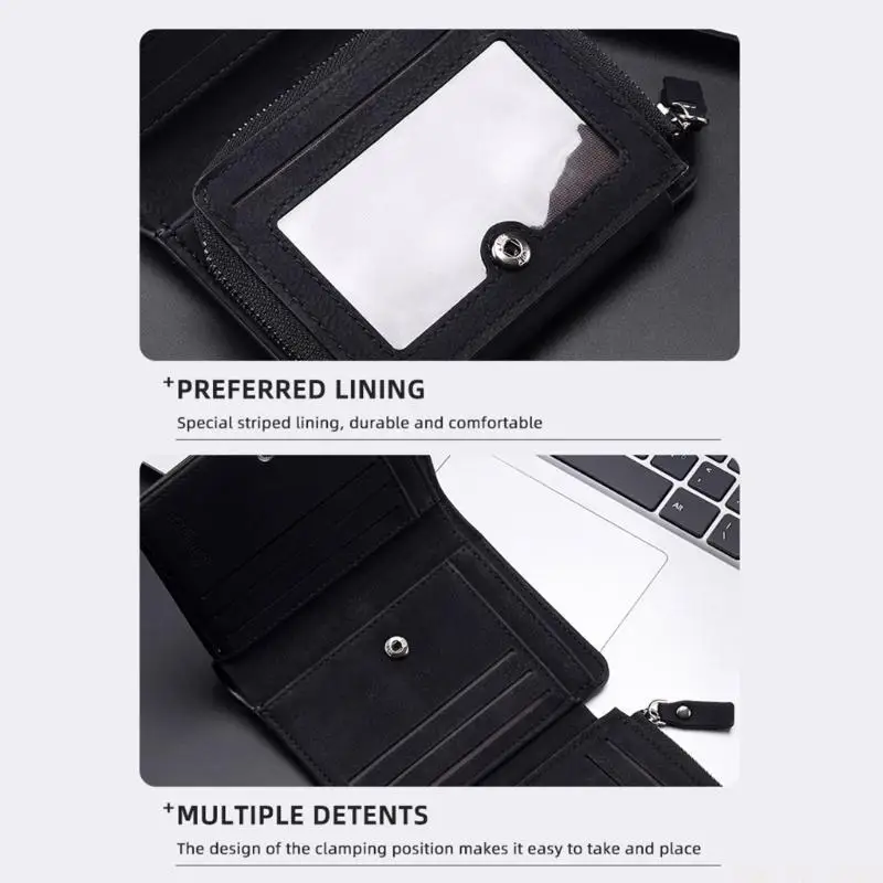 

X90D PU Leather Wallet for Men Vintage Coin Purse Wallets Change Pocket Money