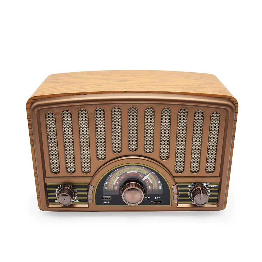 

Vintage wood bluetooth victola speaker vintage wood fm/am/sw 3 band nostalgic long lasting home radio for gifts and pla music