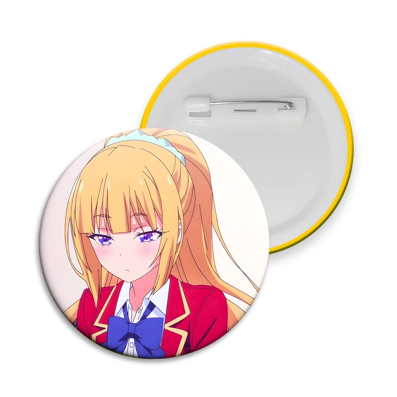 Anime Classroom of The Elite Soft Button Pins Creative Brooches Character Icon Badges for Clothes Bag Decor Accessories Gifts