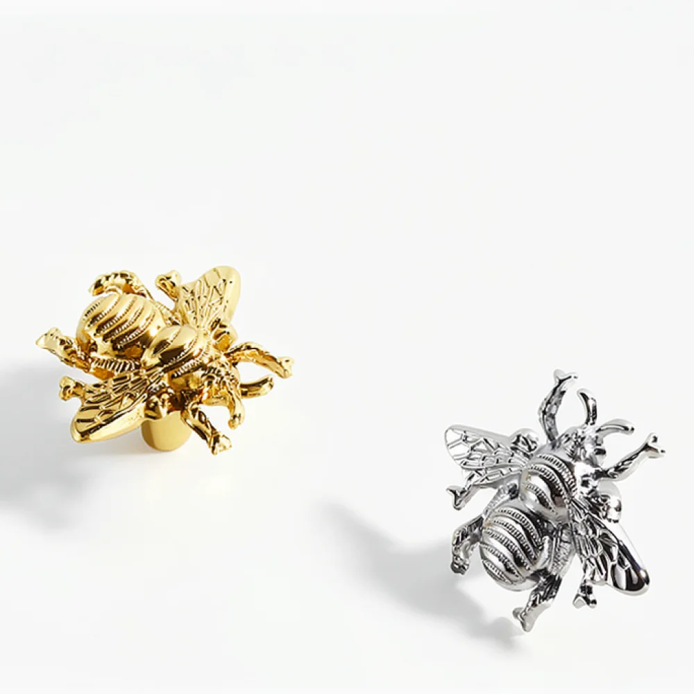 Decorative Brass Dragonfly Handle Gold Chrome Cabinet Pulls Luxury Animal Style Drawer Knob For Home Kitchen Furniture Wardrobe
