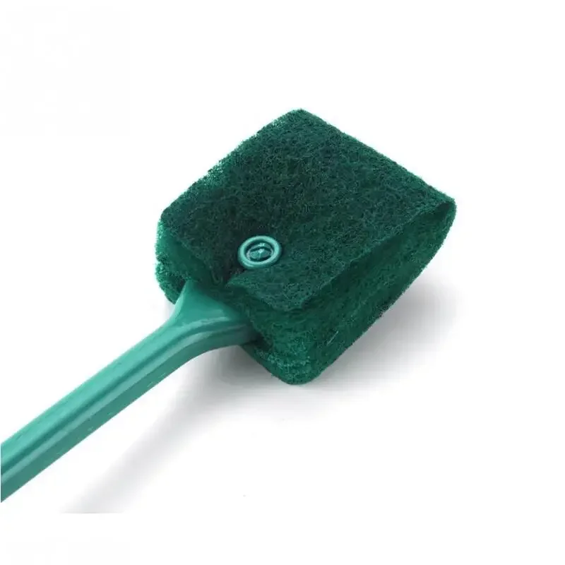 Aquarium Tank Cleaner Supplies Double-sided Brush Fish Algae Long Handle Sponge Cleaning Aquarium Accessories