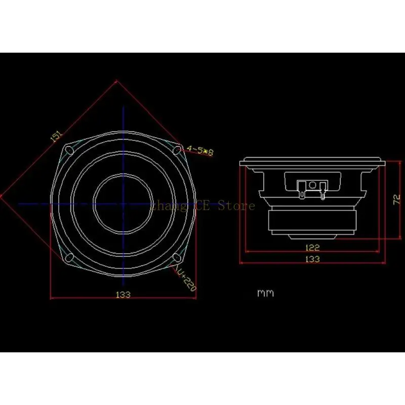 M5TD Advanced 5.25 "مكبر صوت محوري 120W 4OHM 8OHM لجودة الصوت الاستثنائية #6