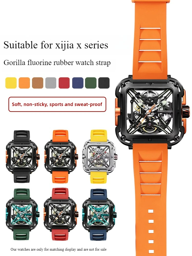 

Suitable for Geya China Aerospace Watch with Great Wall Rainbow Wine Barrel Silicone Quick Release Watch with Male 26mm