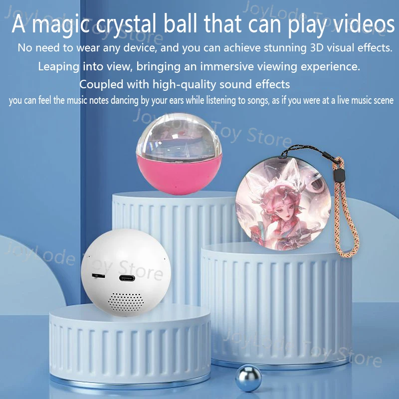 

В наличии Стеклянный хрустальный шар Индивидуальный видео Стеклянный шар Emit Light Съемный видеоэкран Аниме Периферийные устройства Diy Игрушка Христос Подарки