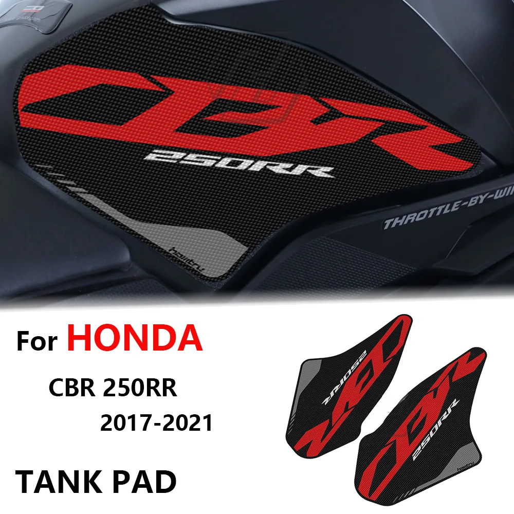 Tanque Grip Traction Pad para Honda CBR 250RR, almofada lateral, esteira de proteção, adesivo no joelho, 2017-2021