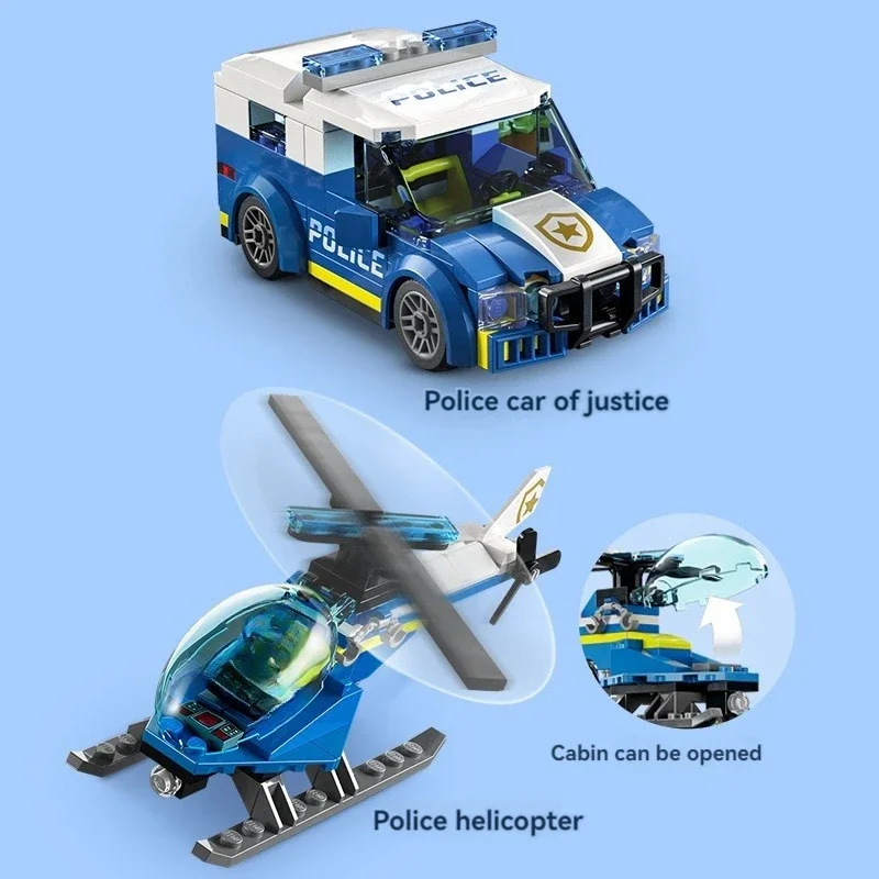 City Series Street View Police Station Model Building Blocks 60316 Set Creative Assembly Bricks Decor Toys For Kids Gifts