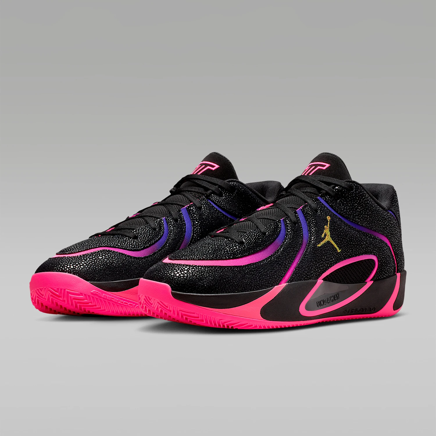 Classic Nike New Authentic JORDAN TATUM 4 LEA PF IR0074-003 Men's Low-Top Lace-Up Wear-Resistant Sports Basketball Shoes