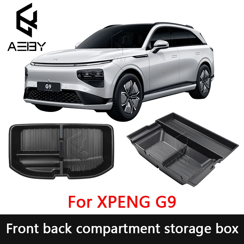 

Ящик для хранения переднего багажника автомобиля AEBY для XPENG G9 2022-2025, нижний ящик для хранения заднего багажника используется для хранения аксессуаров для интерьера