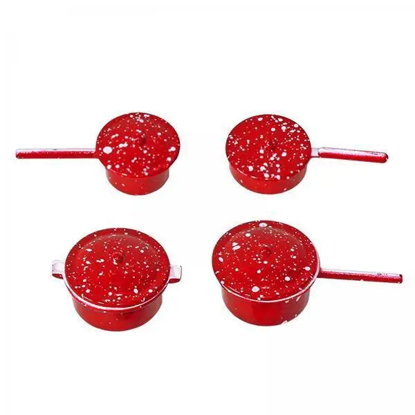 1 12 Dollhouse Kitchenware Cooking Pan Set Iron Art Toy Kitchen Accessories for Miniature House Play