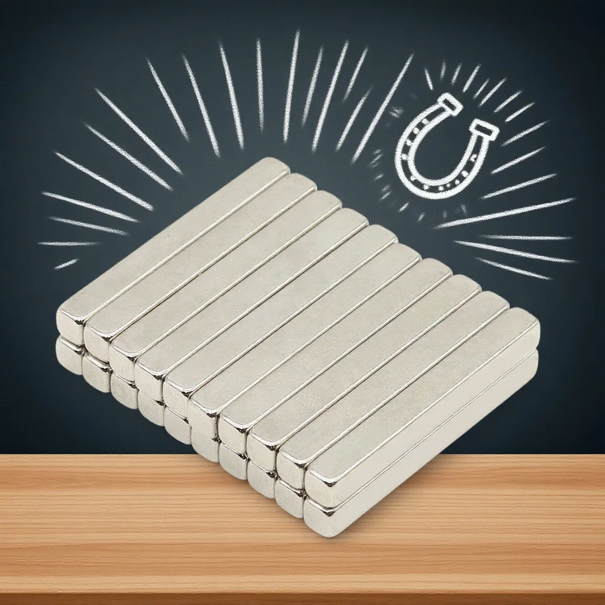 

40x5x5mm Industrial Magnets for Kitchen, Garage - Non-marking Fixing Tools for Engineers, Organizing Utensils & Small Tools