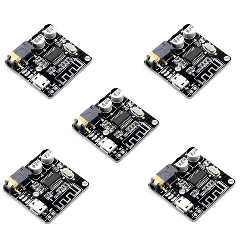 5PCS VHM-314 Mini Bluetooth 5.0 Audio Receiver Module MP3 Lossless Decoder Board 3.7-5V Wireless Stereo Output Amplifier