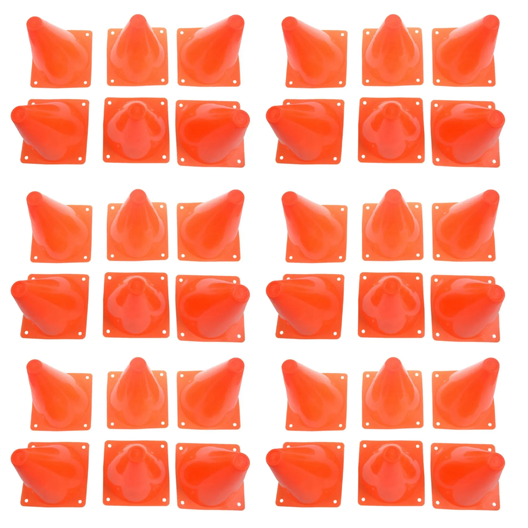 Excellent-7-Inch Plastic Traffic Cones (36-Pack) Multi-Purpose Cone Physical Education Sports Training Gear Soccer Training