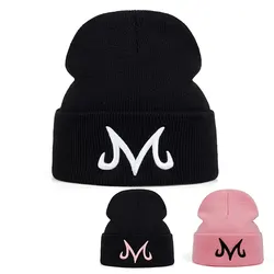 Unisex M Letter Embroidery Beanies Autumn Winter Warm Hat Hip Cap Beanie Hat Caps for Women Men