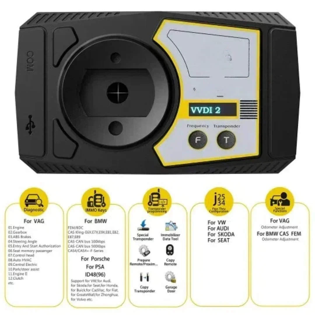 Applicable to 2025 hot sale V7.3.6 Xhorse VVDI2 Full Kit with All 13 Software including 48 + 96bit 48 + MQB +  FEM/BDC view 4