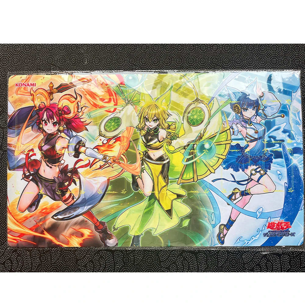 Yugioh Playmat with Zones Mikanko TCG CCG OCG Trading Card Game Mat Yu-Gi-Oh Mats-D289