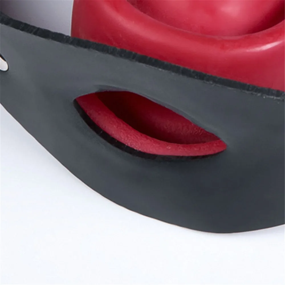 BDSM Latex Mouth Plug Sex Slave Fetish Bondage  Dilatation Ball Erotic Oral Sex Toys Open Mouth Gag Black/Red Sex Toys view 5