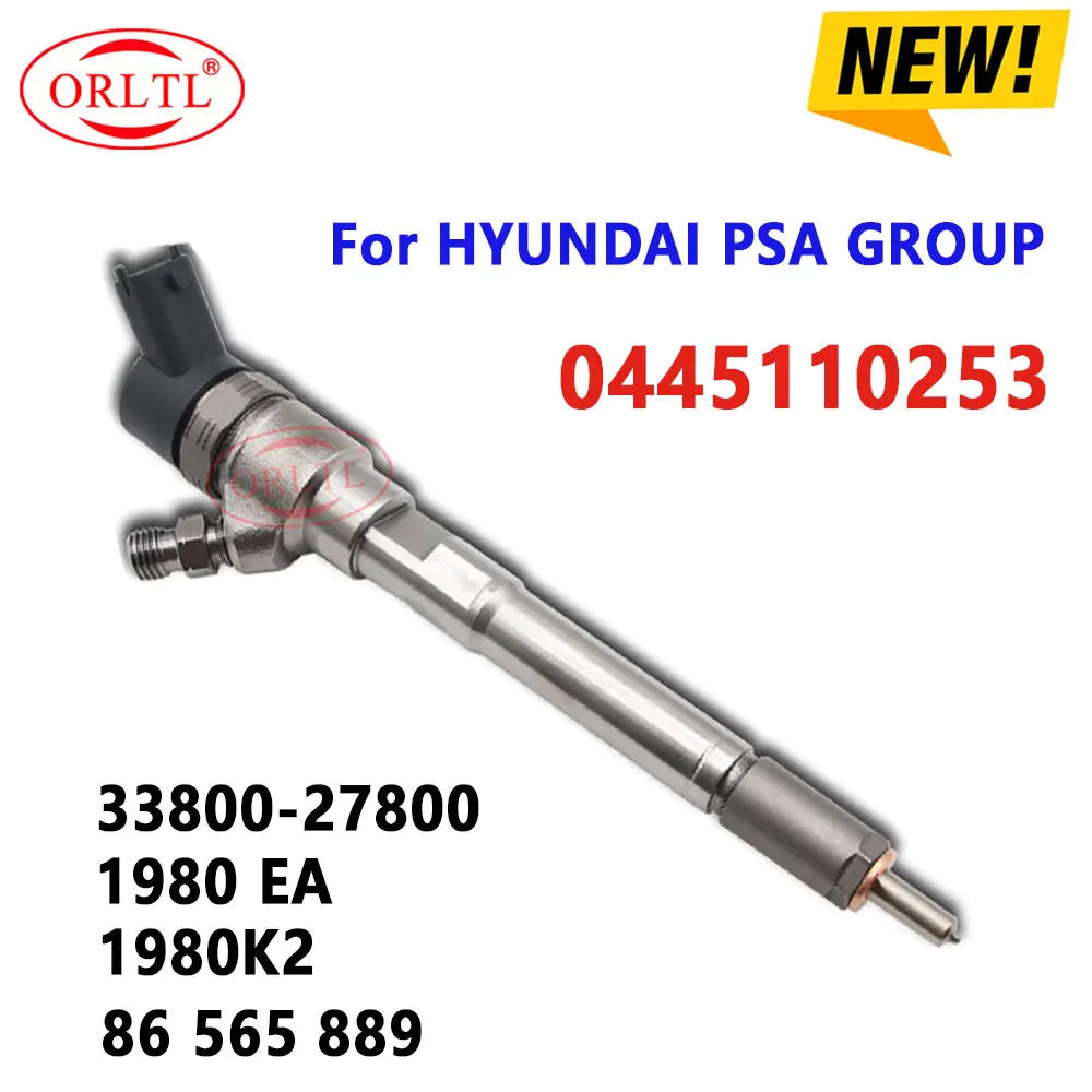 

33800-27800 0445110253 0445110254 New CRDI Diesel Fuel Injector 0 445 110 253 For Hyundai Santa Fe KIA VGT EU4 2.2L Engine