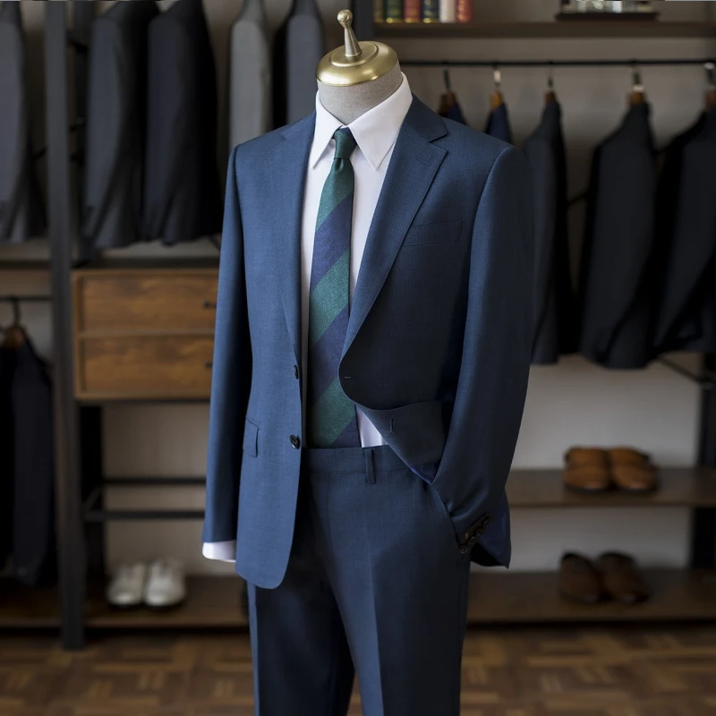 

Mens 2 Piece Slim Fit Suit Wedding Dress Suit Two Buttons Business Suit Blazer Casual Jacket & Trousers