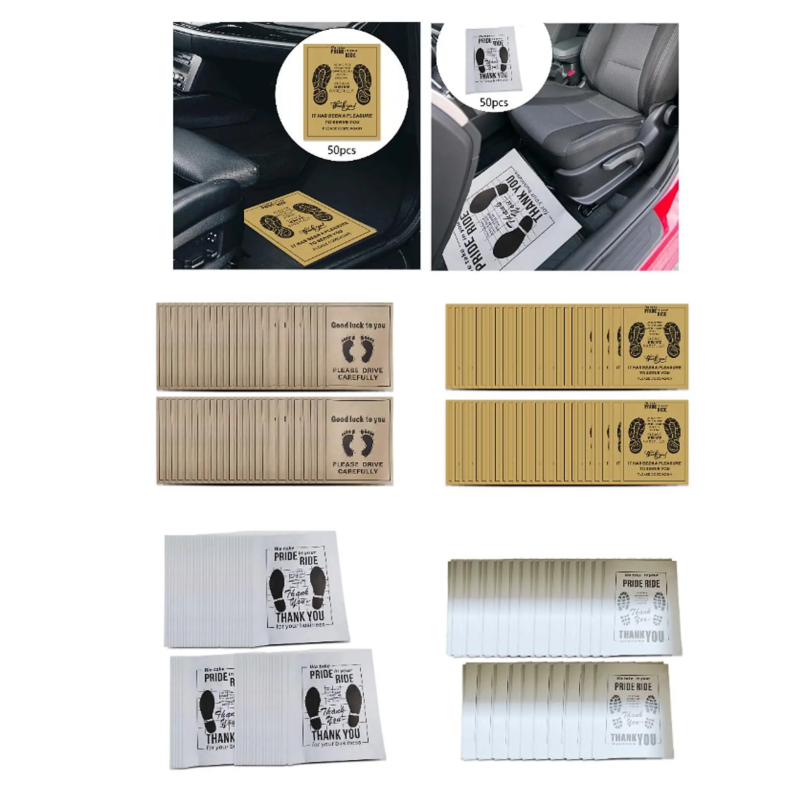 

50x Car Paper Floor Mat Multifunction Oilproof Detailing Supplies Disposable Floor Cover for Taxis Trucks SUVs Office Home