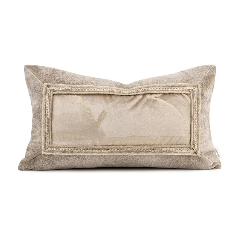 Minimalist Tie-Dye Pillow Cover Set | Soft Velvet Cushion Cases with Earth Tone Abstract Pattern | Wabi-Sabi Style Sofa Bedroom