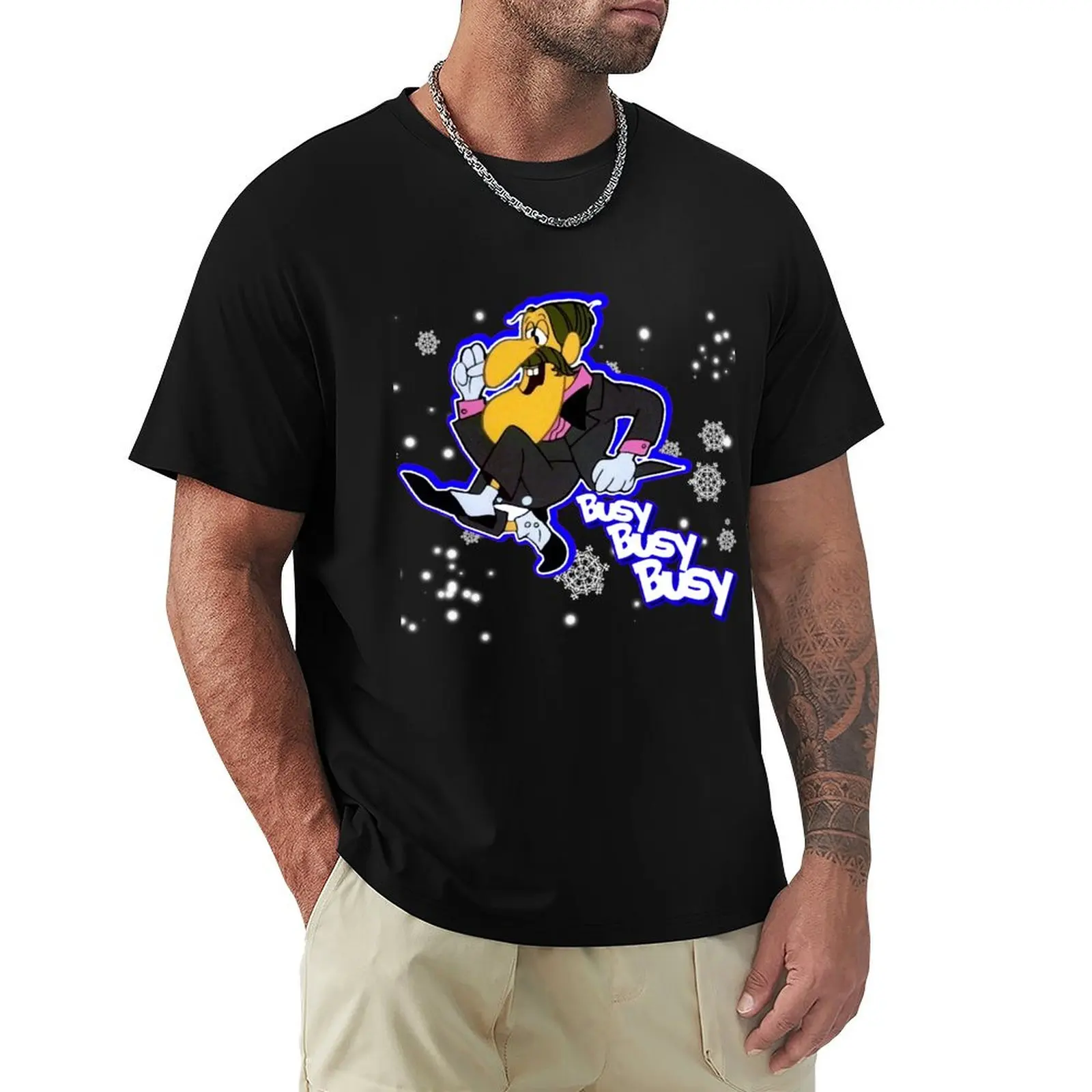 

busy busy busy magician holiday christmas retro tribute T-Shirt football t shirt summer shirt mens graphic t-shirts hip hop