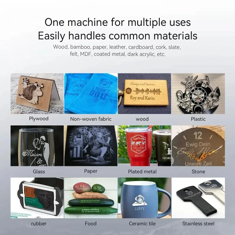 

Лазерный гравировальный станок 7W Swift с сотовой пластиной F2N, поворотным патроном R8 Pro и роликовым лазерным гравером для дерева, металла, полиуретана