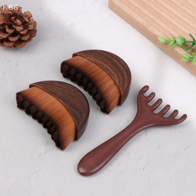 Neck Face Lifting Scraping Massager Natural Sandalwood Massage Comb Six-Claw Head Acupoint Massage Gua Sha Tool