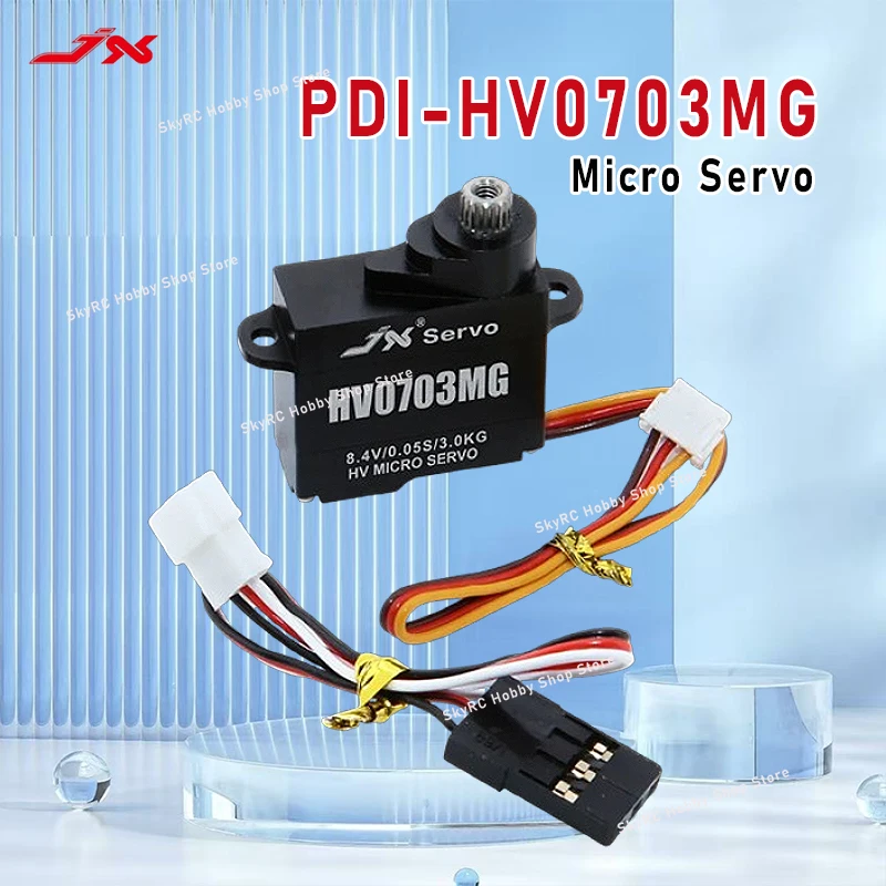 JX PDI-HV0703MG Micro Servo, 4.8-8.4V 3KG・cm Torque, Fast Response 7.1g Compact Size RC Model Control Component