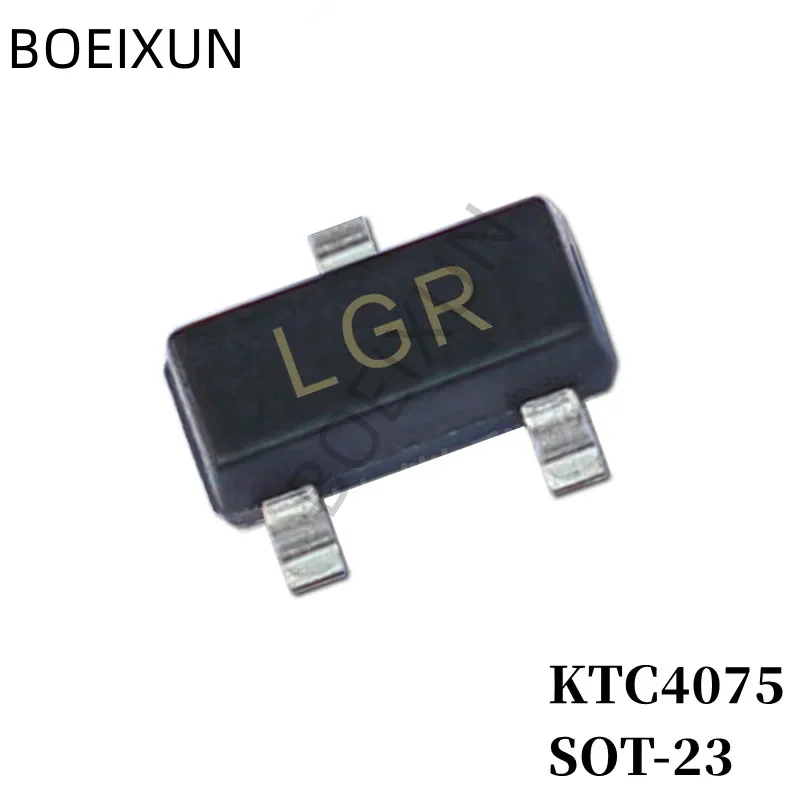 100/200/300 peças ktc4075 smd transistor pegada sot-23 serigrafia lgr tipo npn 50v/300ma transistor amplificador bipolar