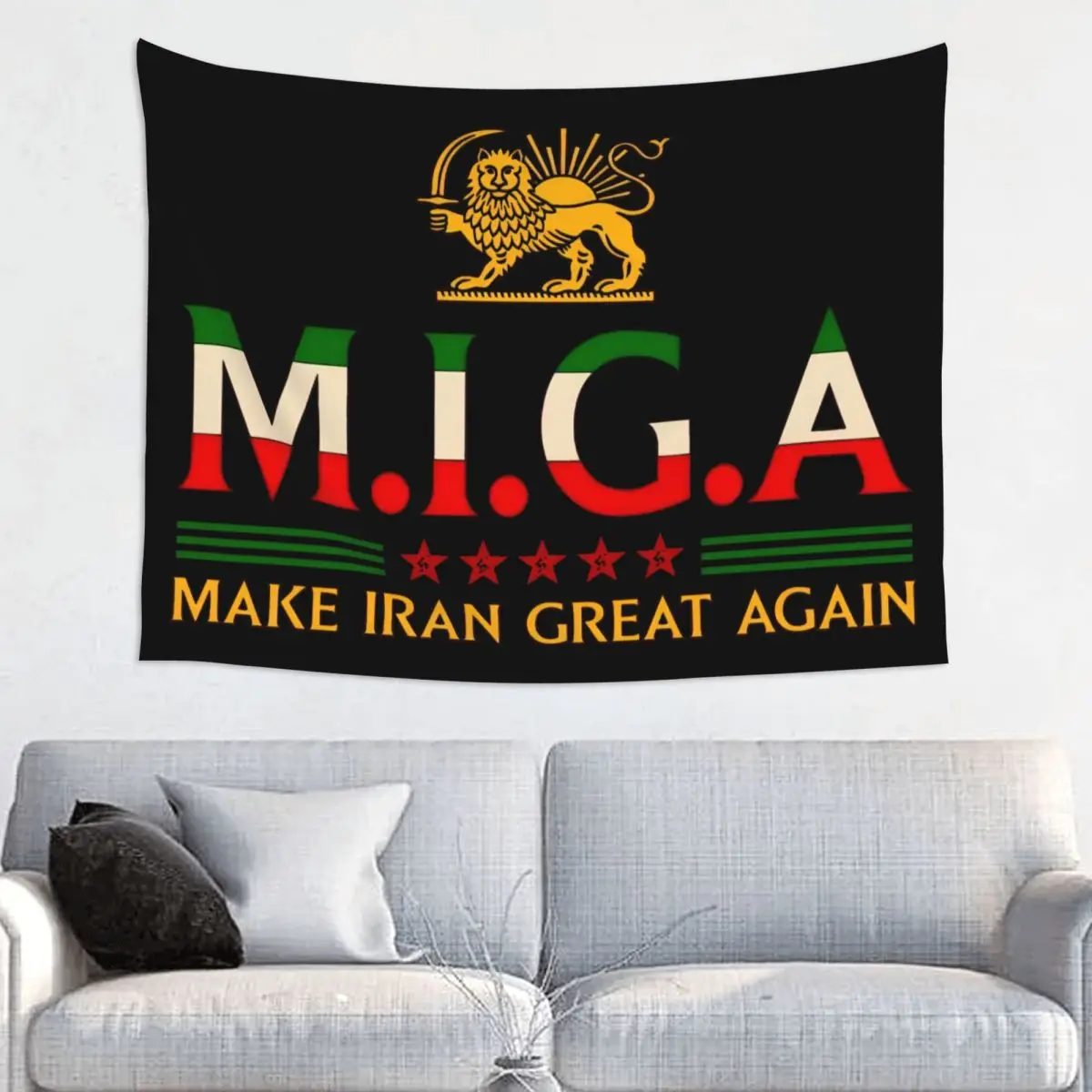 Иранский гобелен с эмблемой «Make Iran Great Again», богемное настенное панно, декор для стен, пляжный коврик, настенный ковер в стиле вуайршип.