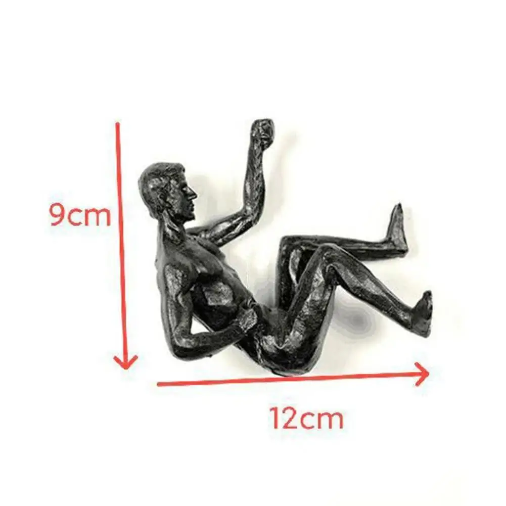 Athlete Rock Climbing Man Resin Background Wall Hanging Decoration Sculpture Statue Figures Creative Rock Climber Statue Pendant