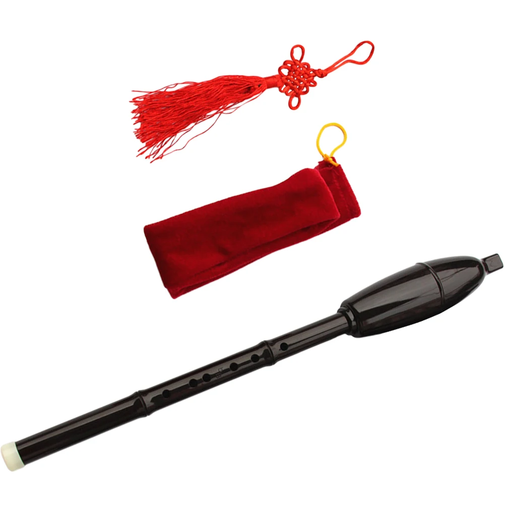 

Bau Flute Traditional Wind Instrument Bawu Learning Storage Bag Black Vertical Blow Child