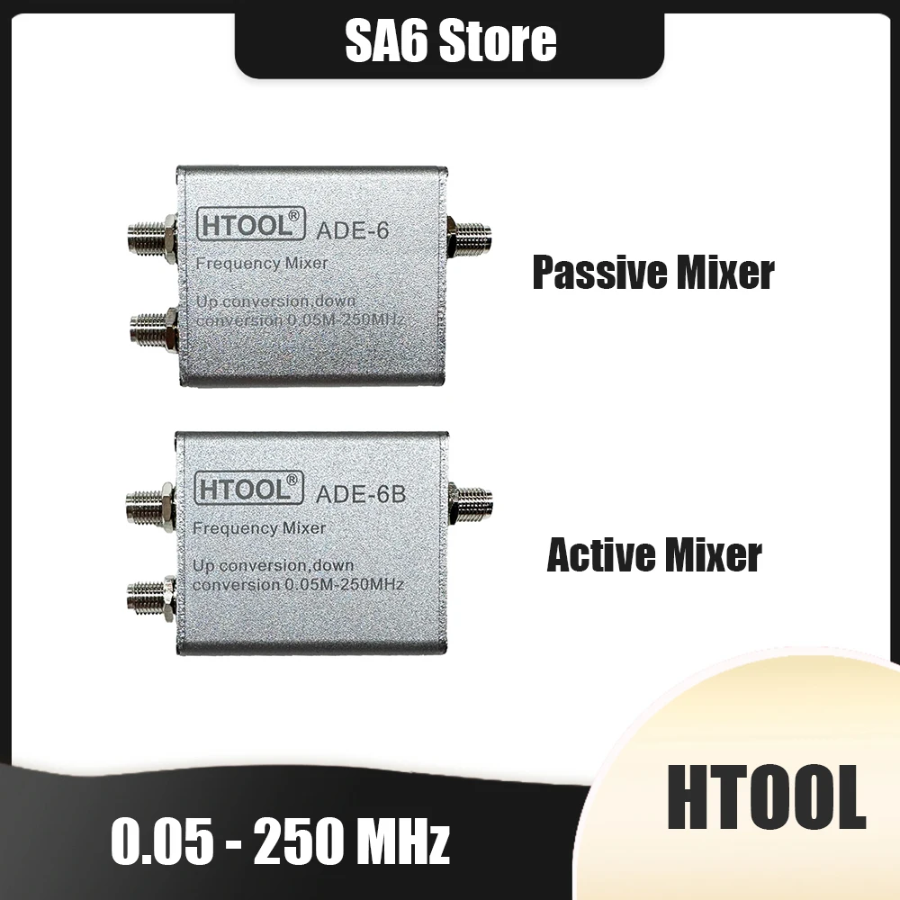 

SA6 Passive Frequency Mixer Up Conversion Down Level 7 (LO Power +7 dBm) 0.05 to 250 MHz ADE-6 Passive ADE-6B Active