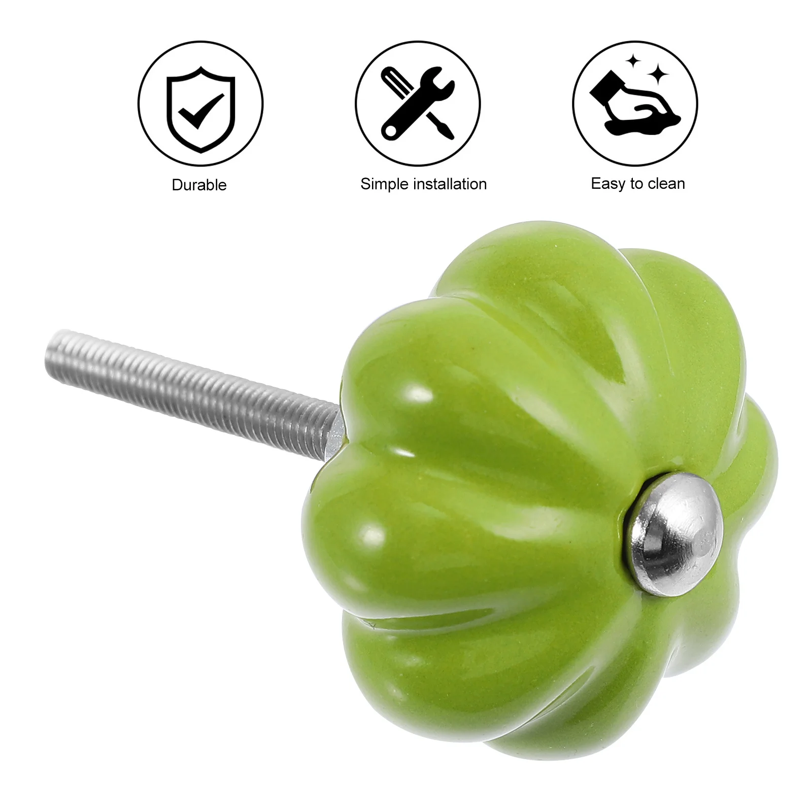 

Ceramic Pumpkin Handle Green Furniture Cabinet Knob Drawer Home Decoration Replacement Cabinet Pumpkin Handle Drawer Knob