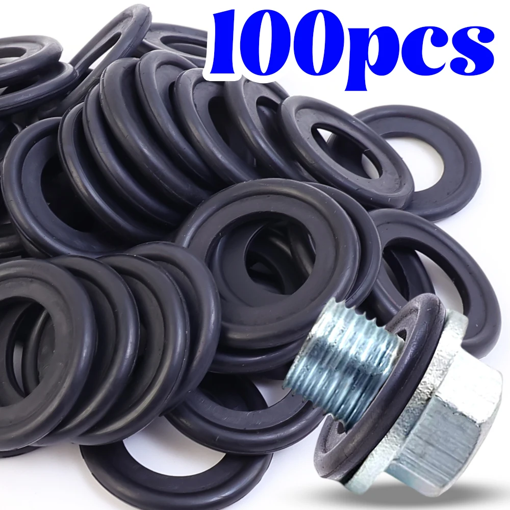 

Car Oil Pan Drain Plug Washer M12 M14 Nitrile Rubber Auto Engine Leak Proof Seal Replaceable Parts for Buick Chevrolet Ford