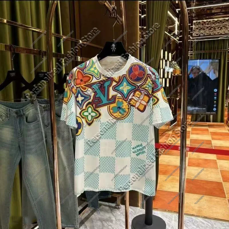 

2025 New Summer European Version Short-sleeved T-shirt High-end Literary Versatile Loose Top Men's Breathable Motorcycle