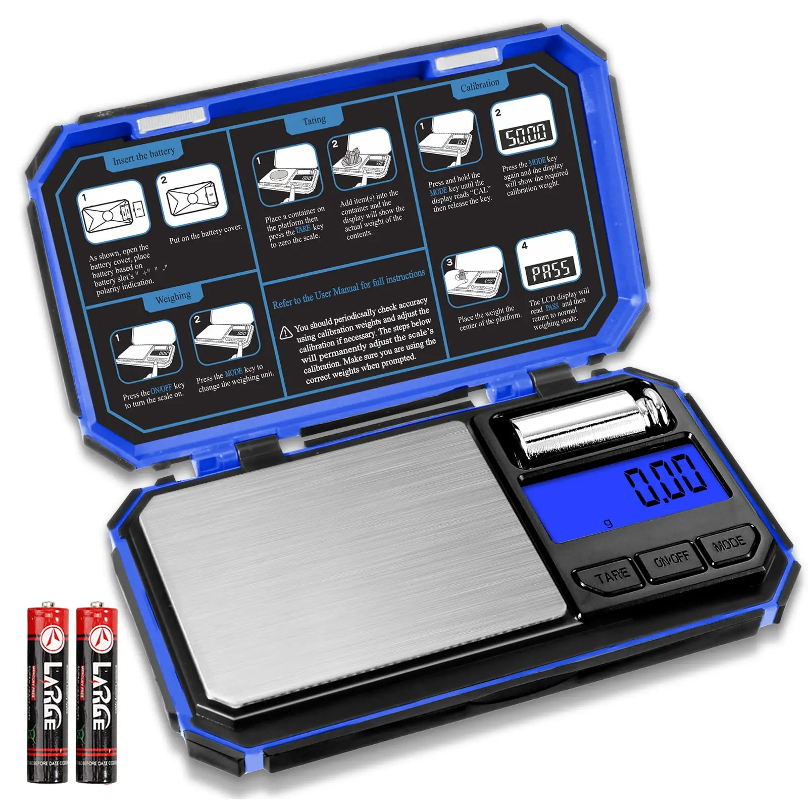 Digital Pocket Scale 200g/0.01g High Precision Scales Gram for Coins,Gem,Mini Jewelry scale with 6 Units/LCD Display