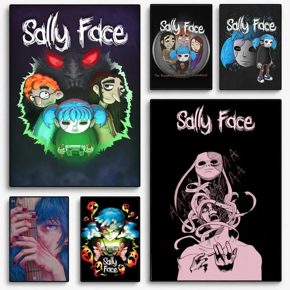 Game Sally Face anime Poster Room Home Decoration Interior Wall Art Printing Garage Posters Gift