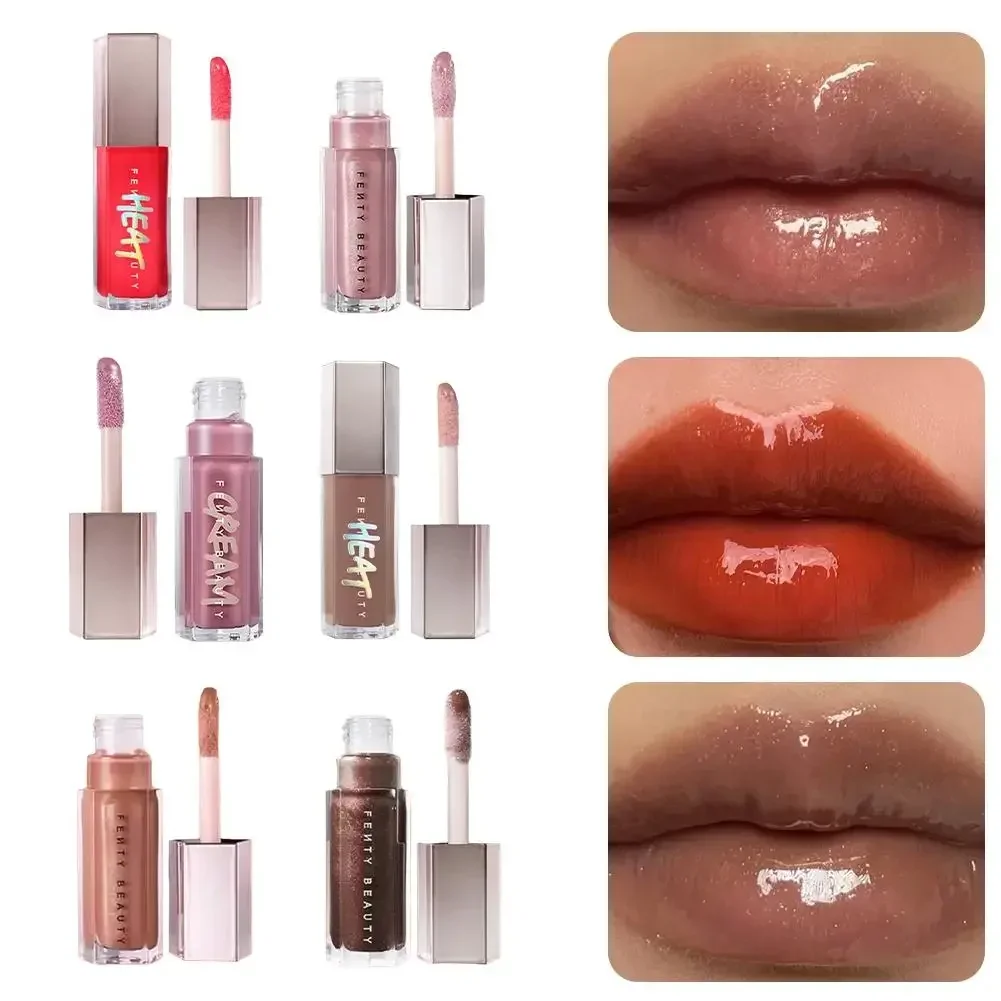 20 Colors Lip Glaze Pentagonal High Gloss Diamond Shimmering Glass Mirror Lip Gloss Glitter Moisturizing Plumper Long Lasting
