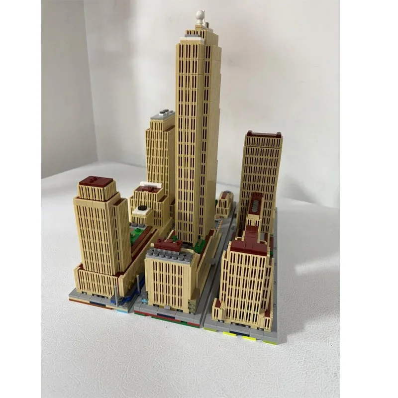 

MOC-178781 Rockefeller Center, масштаб 1:800, модель строительного блока, 5999, деталиMOC, креативный строительный блок для мальчиков и детей на день рождения, игрушка в подарок