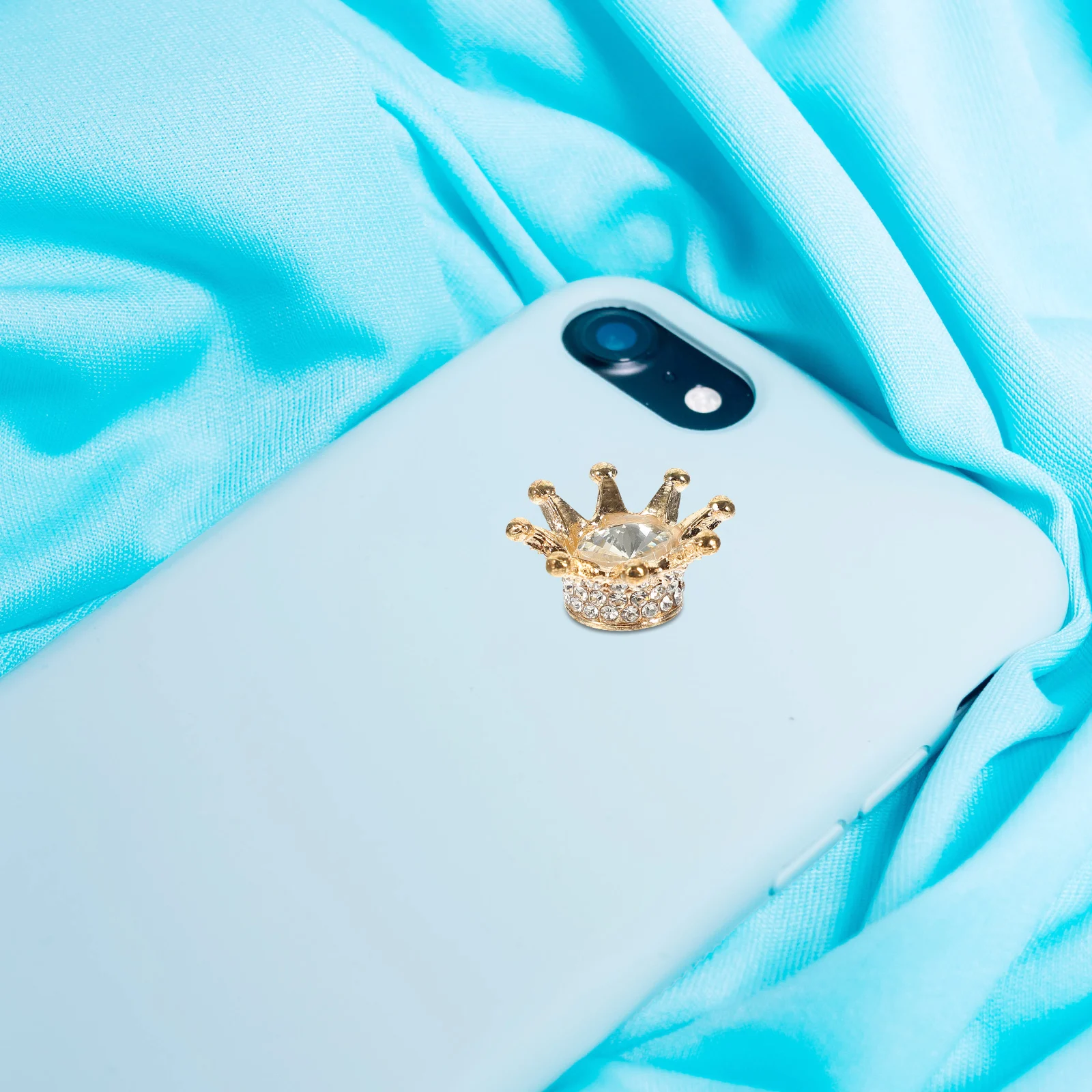 

10pcs Crystal Crowns Beads Jewelry Accessories Rhinestone Charm Diy Hair Necklace Bracelet Supplies Durable Fashionable Spacer