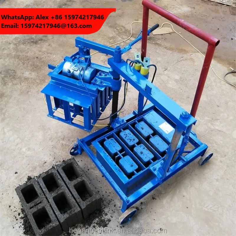 2 Holes Hollow Brick Making Machine Concrete Block Making Machine Small Manual Brick Making Machine