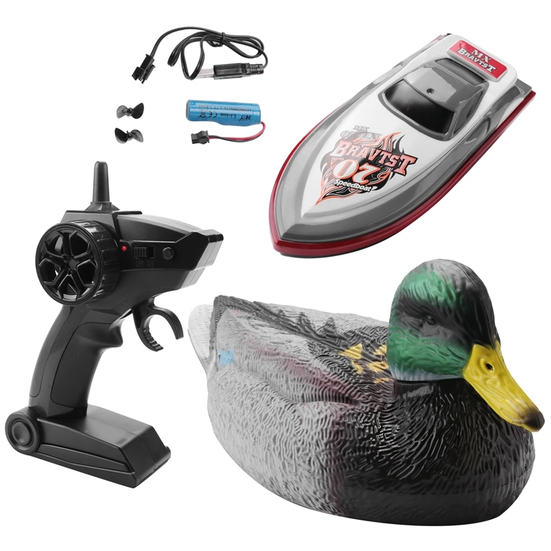 V201 RC Boat RC Duck Boat 2.4Ghz Hunting Motion Remote Control Duck Boat Waterproof For Swimming Pool Pond Garden Decor