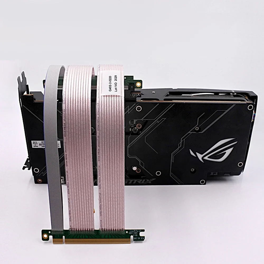 Cabo riser PCIe 16x riser, extensor riser PCI Express 4.0x16, cabo GUP flexível de alta velocidade de 180 graus