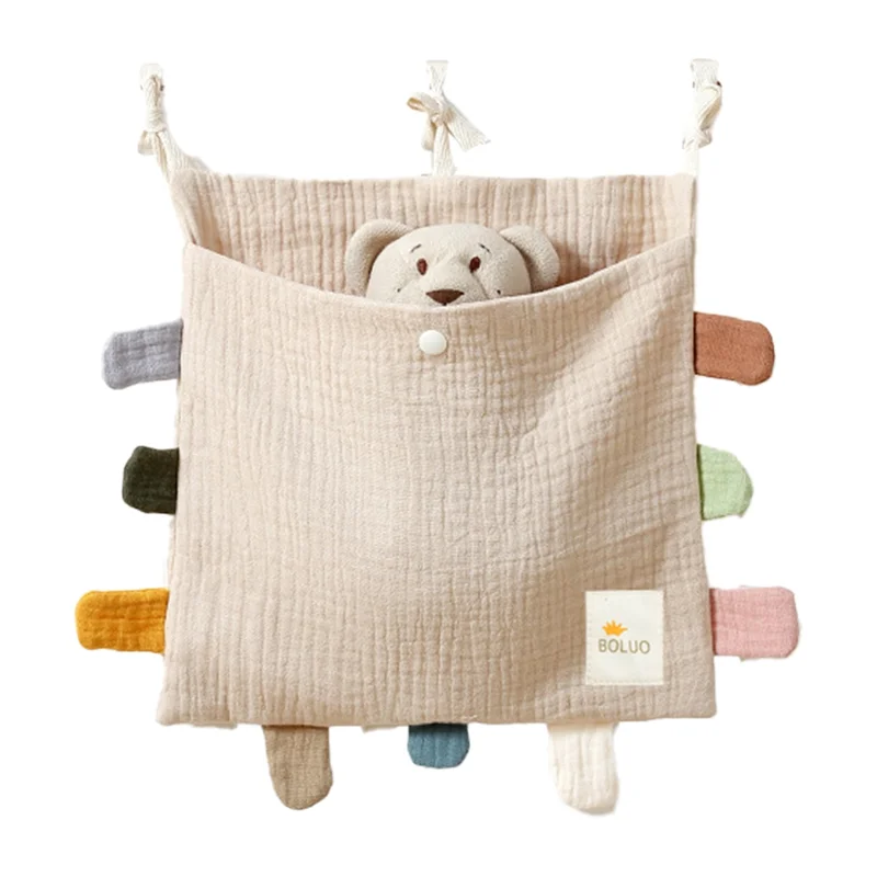 

Baby Bed Side Organiser Cotton Bed Storage Bagessentials Storage Bag Baby Hanging Bag For Baby Nappy Clothes-Y46A