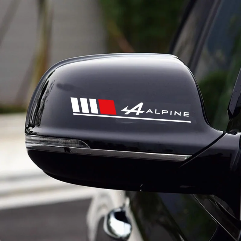 2 قطعة سيارة مرآة الرؤية الخلفية ملصق لرينو جبال الألب رافال ميجان أسترال كليو كويد ألاسكا كابتور زوي أسترال اسبيس ذات المناظر الطبيعية الخلابة